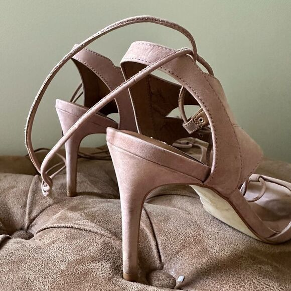 Steve Madden Suede Lace-Up Dress Sandals - Picture 6 of 9